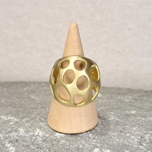 Δαχτυλίδι ορειχάλκινο ασημί με χρυσαφί λουλούδι